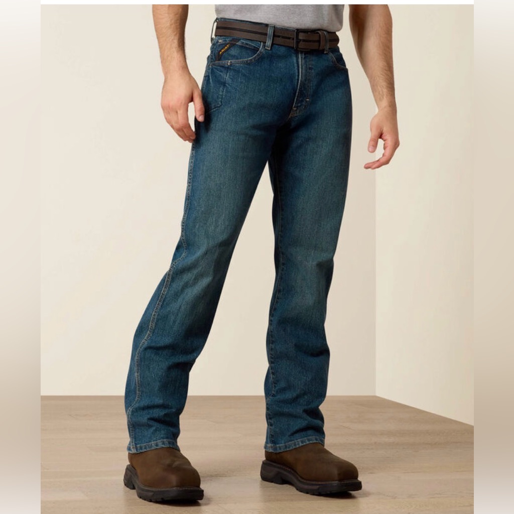 Ariat Men's Rebar M4 Relaxed Durastretch Basic Boot Cut Jean